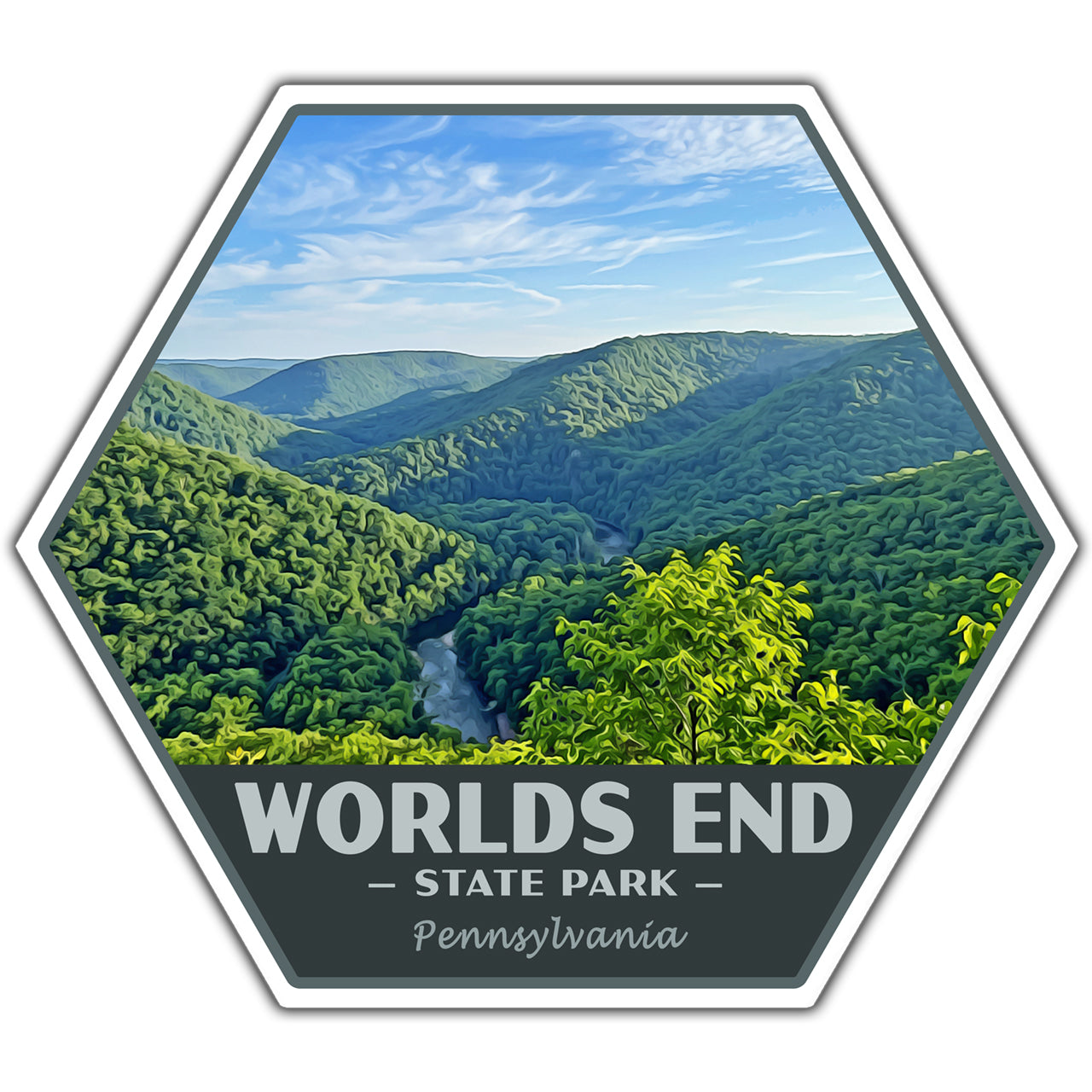 Worlds End state park sticker