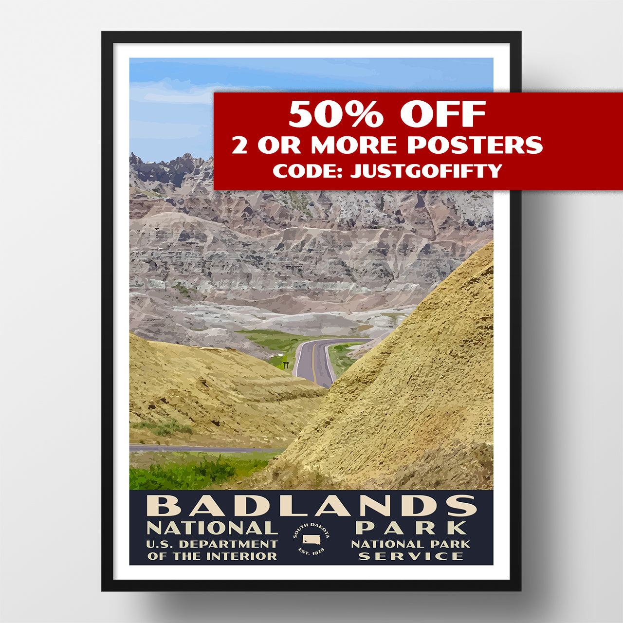 Badlands National Park poster