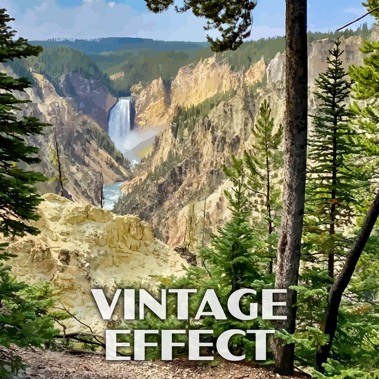 Yellowstone National Park Poster-WPA (Artist Point)