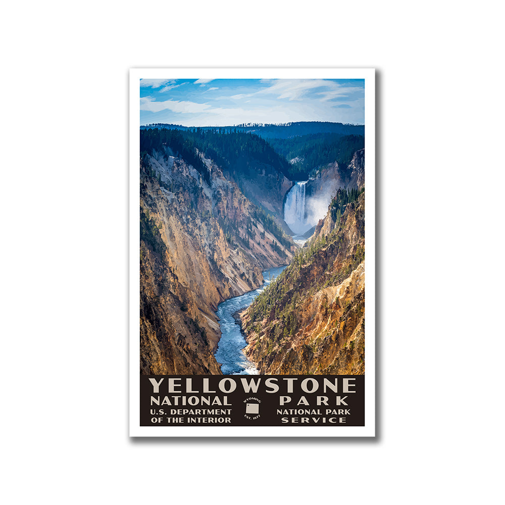 Yellowstone National Park Poster-WPA (Grand Canyon of the Yellowstone)