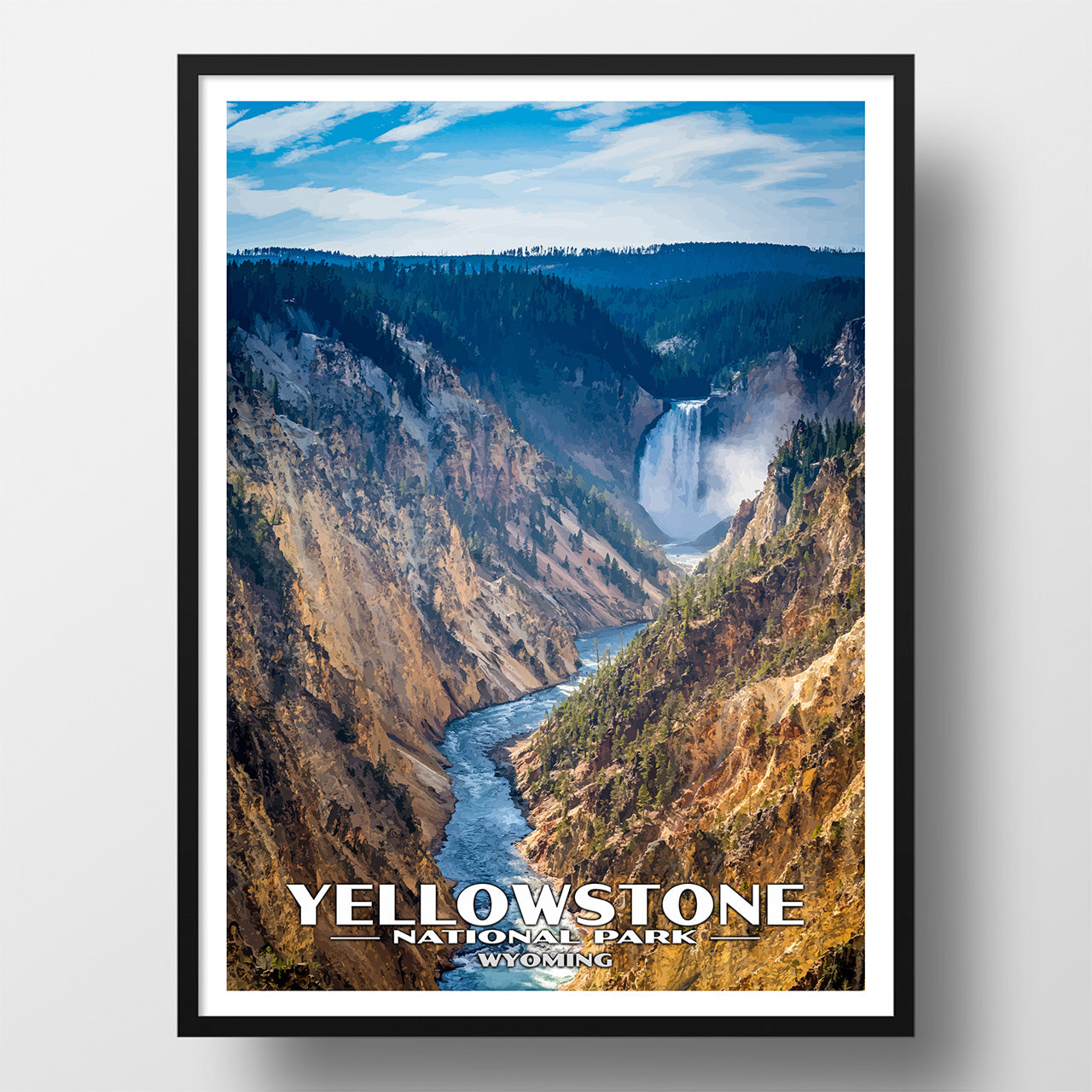 Yellowstone National Park Poster-WPA (Grand Canyon of the Yellowstone)