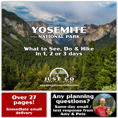 Yosemite National Park Itinerary (Digital Download)