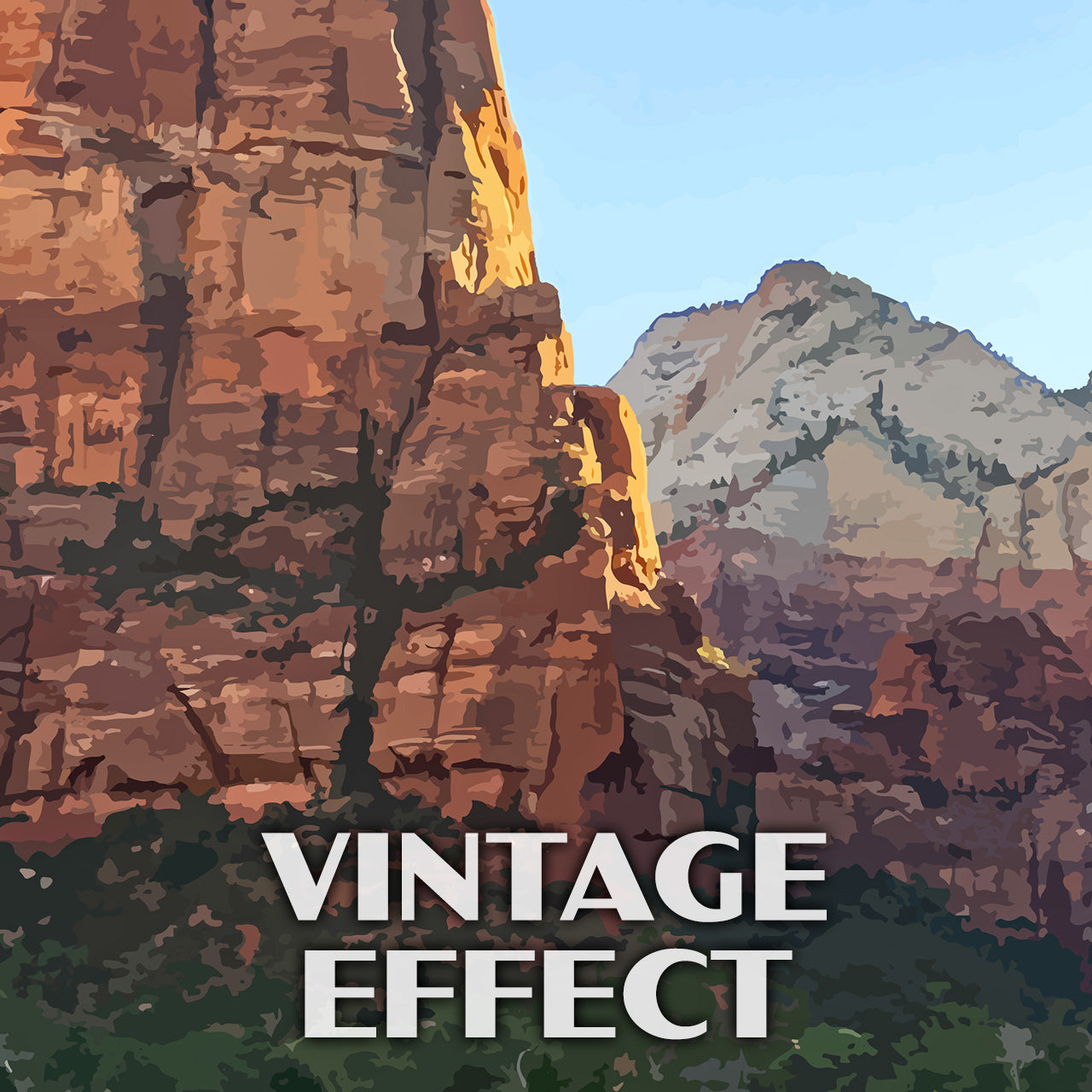Zion National Park Poster-WPA (Zion Canyon)