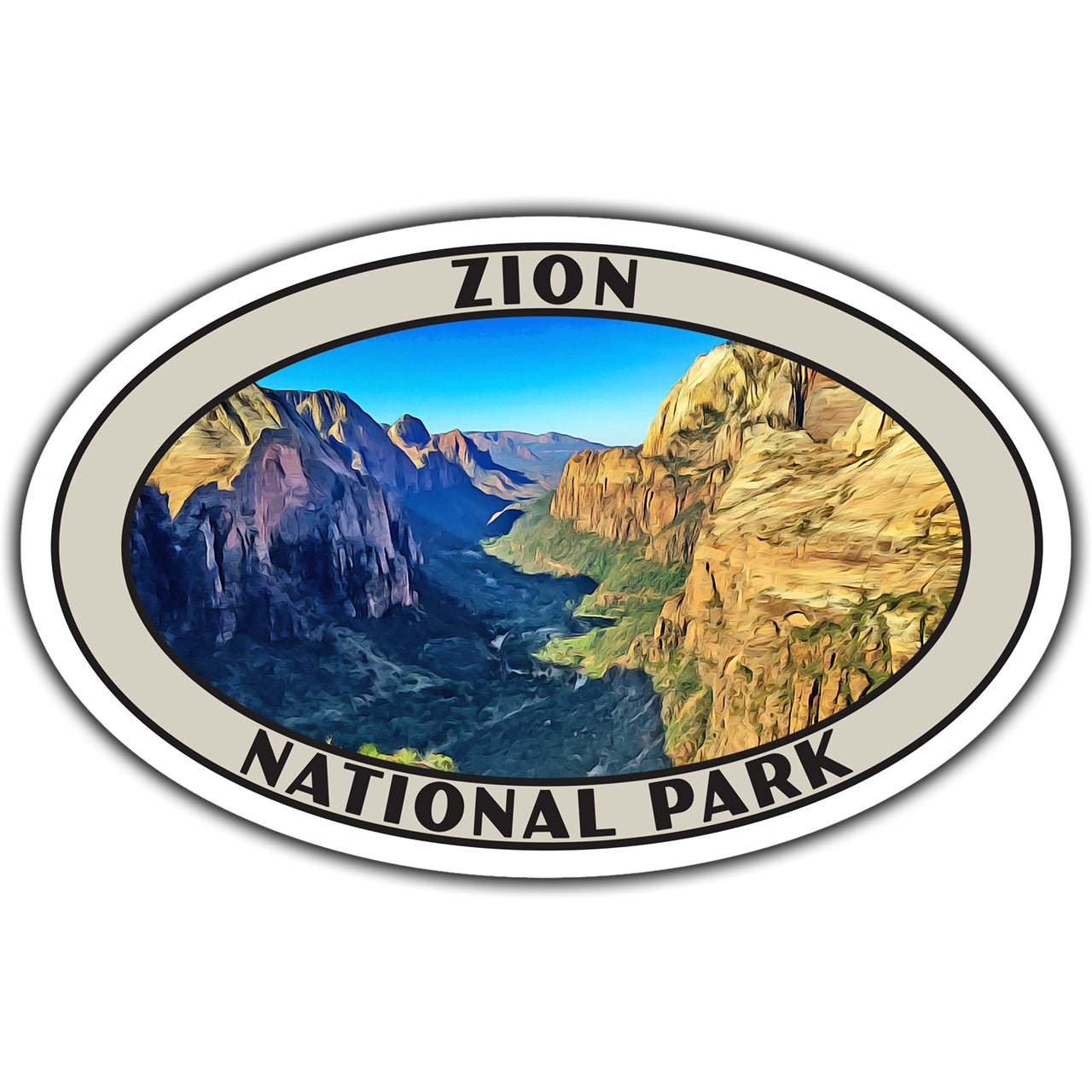 Zion National Park Sticker (Angels Landing) – Just Go Travel Studios