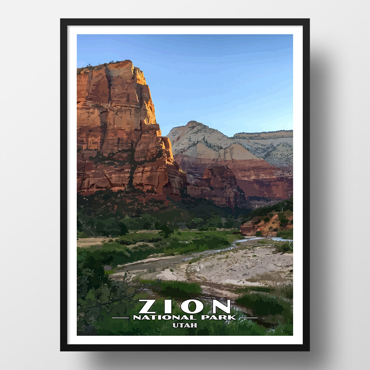 Zion National Park Poster-WPA (Zion Canyon)