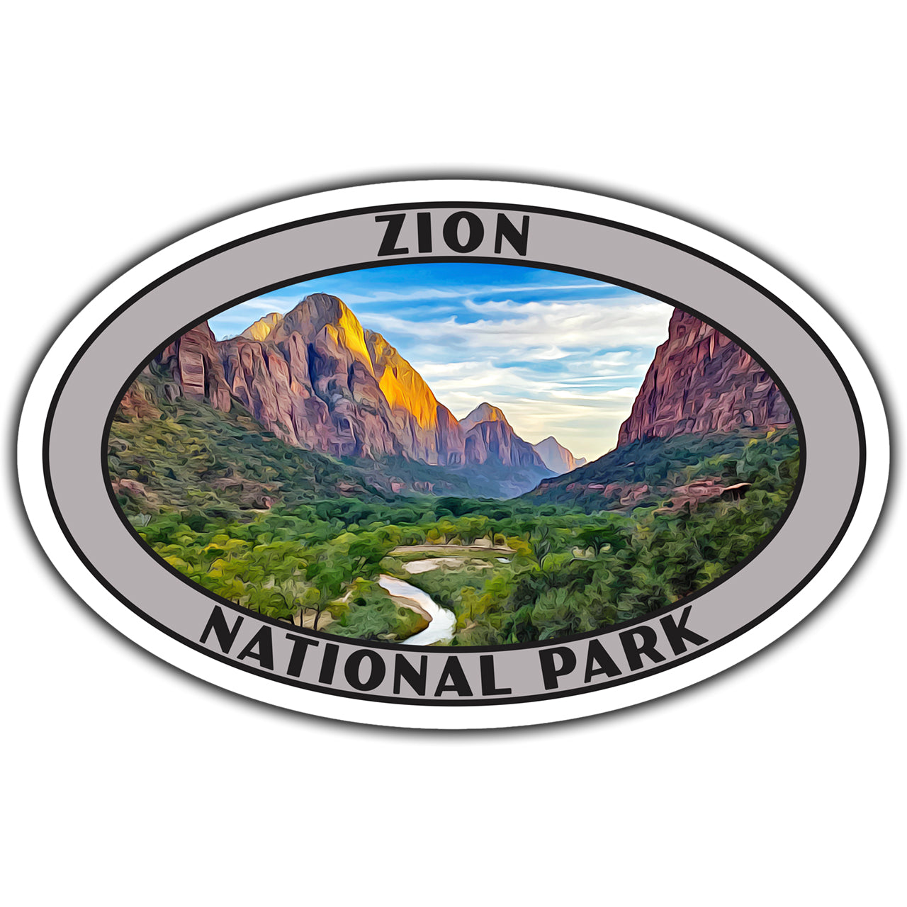 Zion National Park Sticker (Zion Canyon) – Just Go Travel Studios
