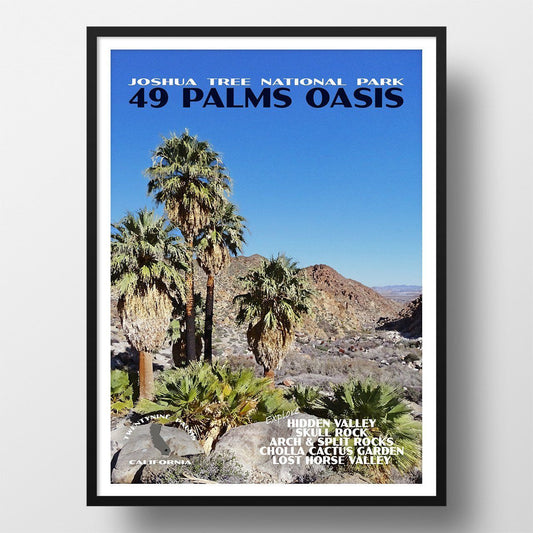 Joshua Tree National Park Poster-49 Palms Oasis