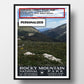 Rocky Mountain National Park poster personalized