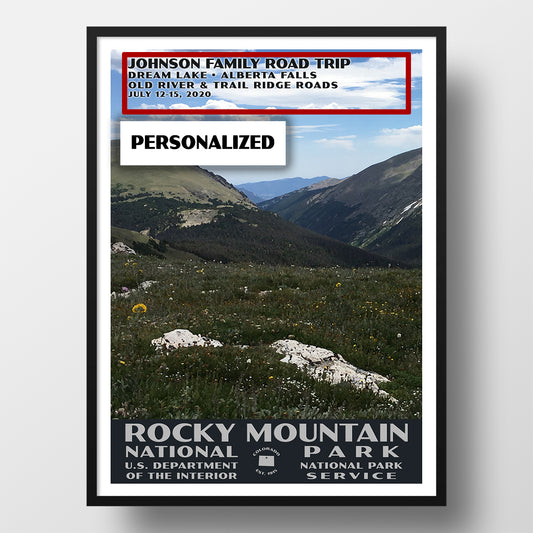 Rocky Mountain National Park poster personalized