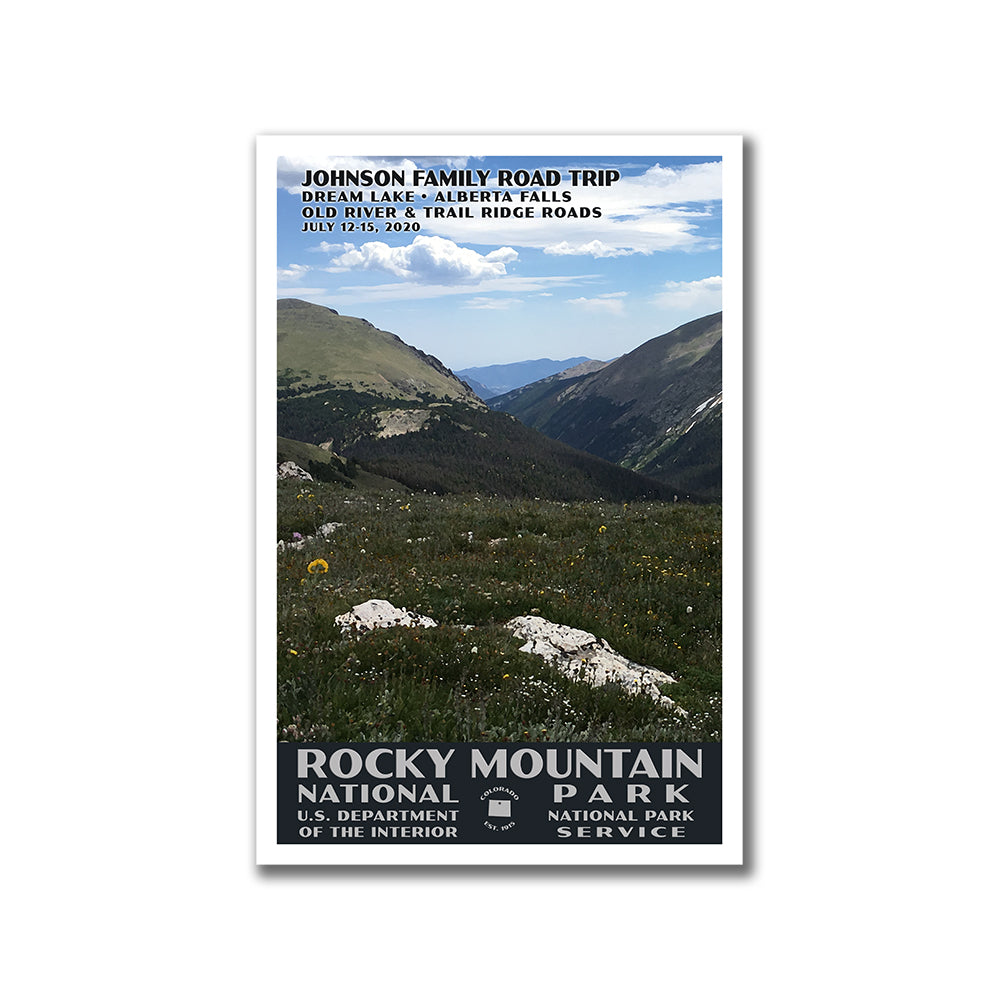 Rocky Mountain National Park poster personalized
