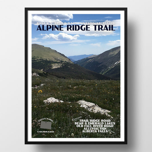 Rocky Mountain National Park Poster-Alpine Ridge Trail