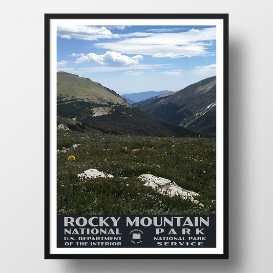 Rocky Mountain National Park Poster, WPA Style, Alpine Ridge Trail