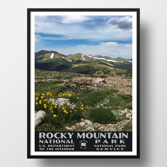 Rocky Mountain National Park Poster-WPA (View from Trail Ridge Road)