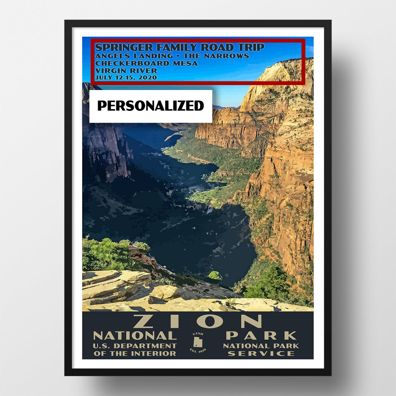Zion National Park Poster