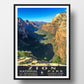 Zion National Park Poster of Angels Landing (WPA Style)