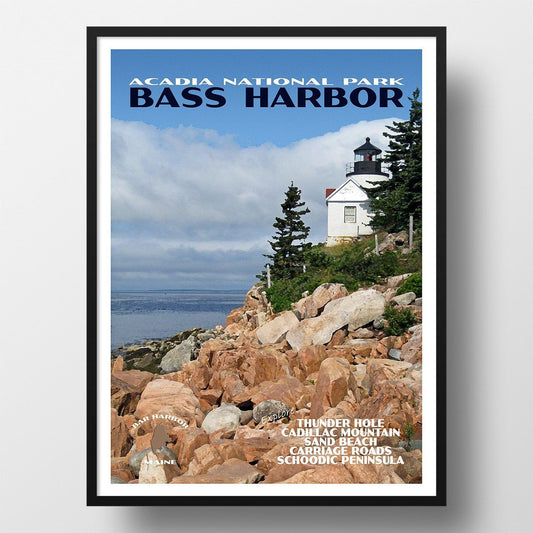 Acadia National Park Poster-Bass Harbor Lighthouse