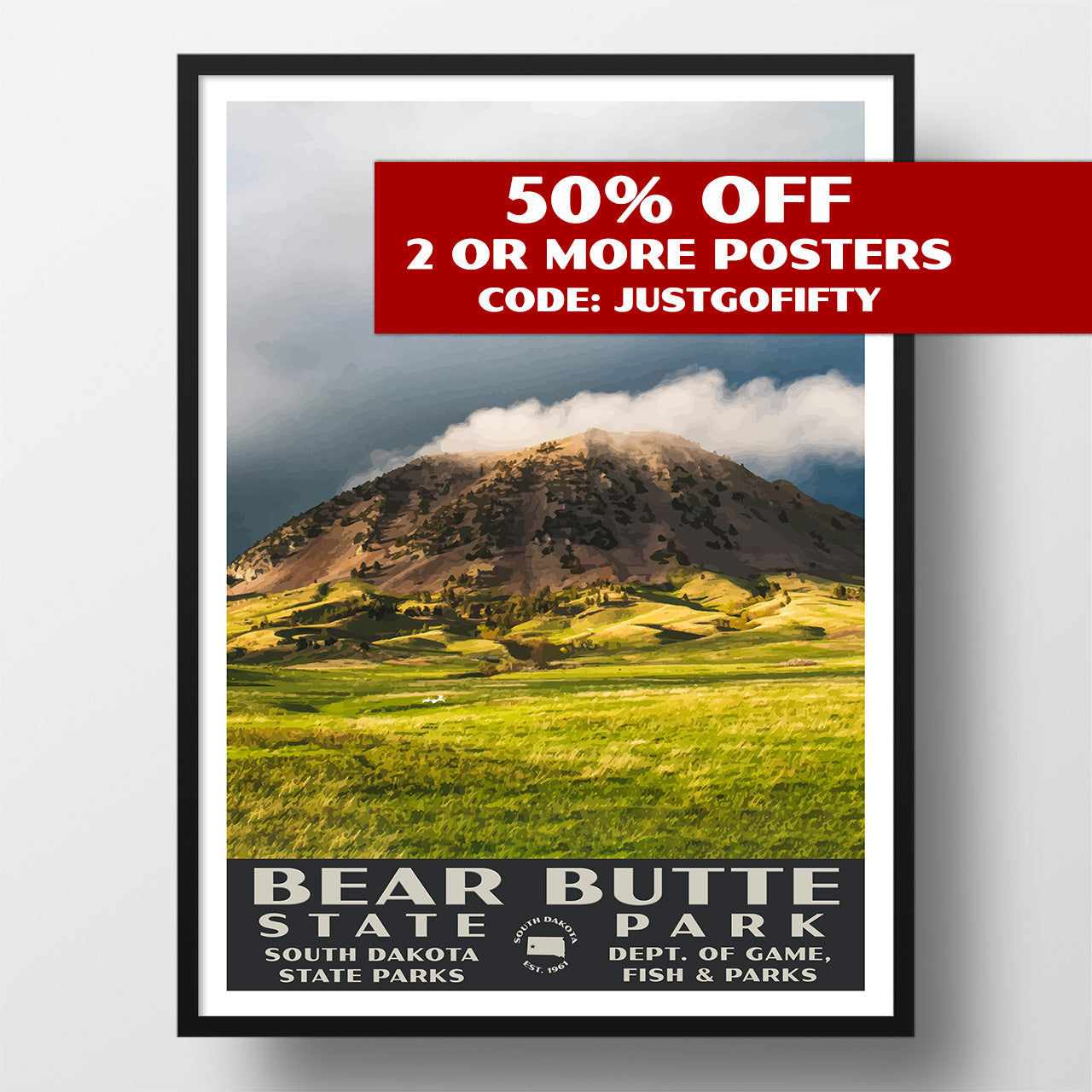 bear butte state park poster