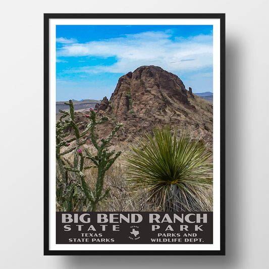 Big Bend Ranch State Park Poster-WPA (Solitario Peak)