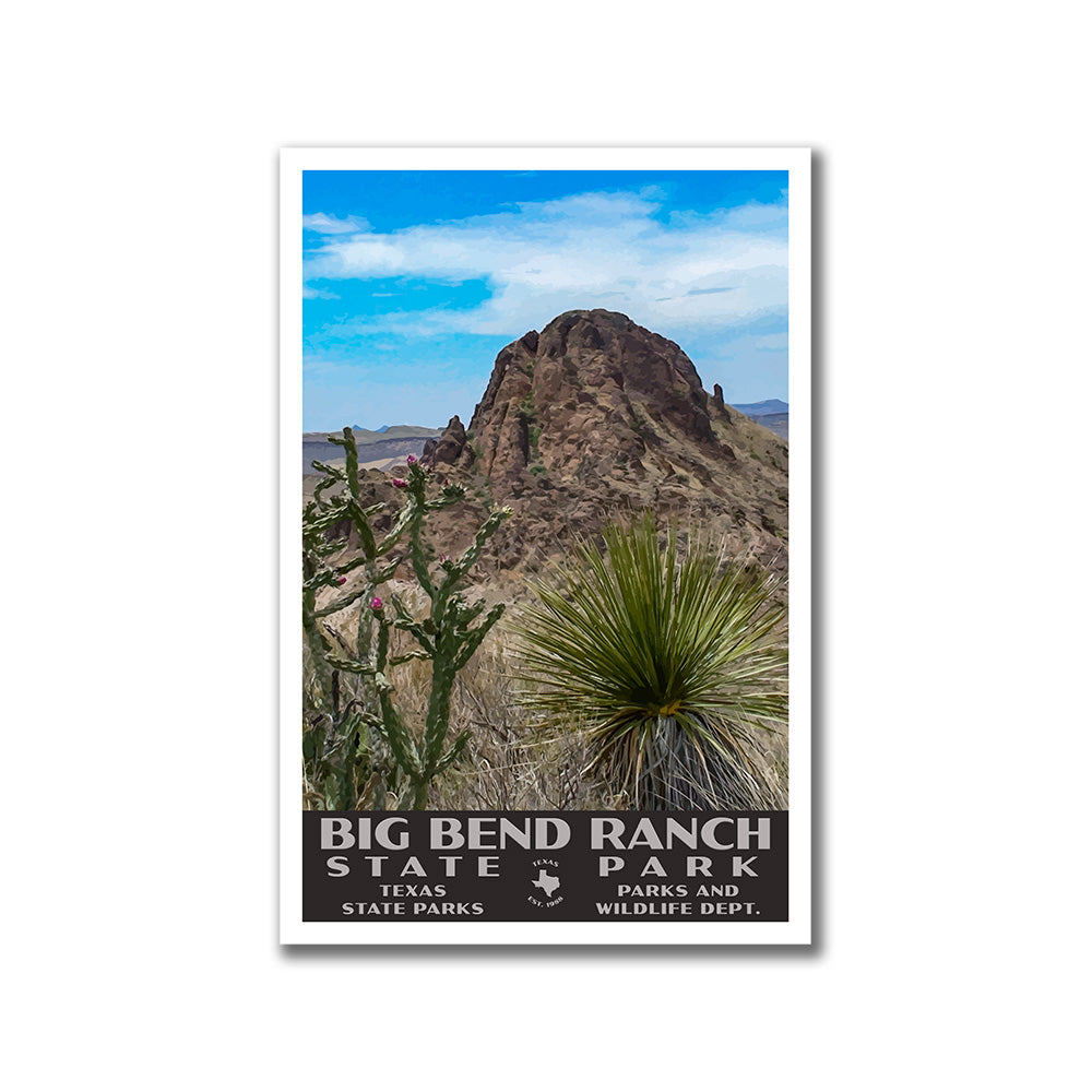 Big Bend Ranch State Park Poster-WPA (Solitario Peak)