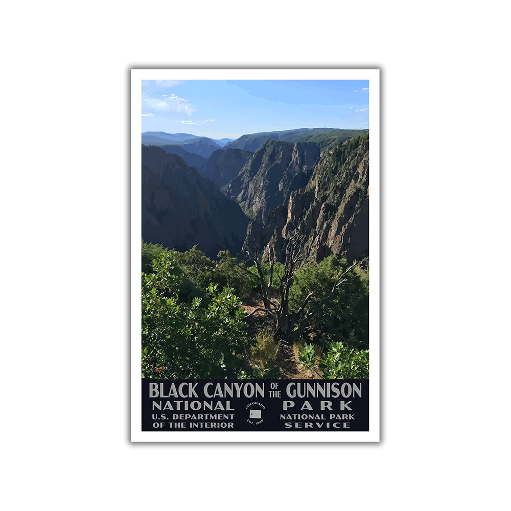 Black Canyon of the Gunnison National Park Poster, WPA Style