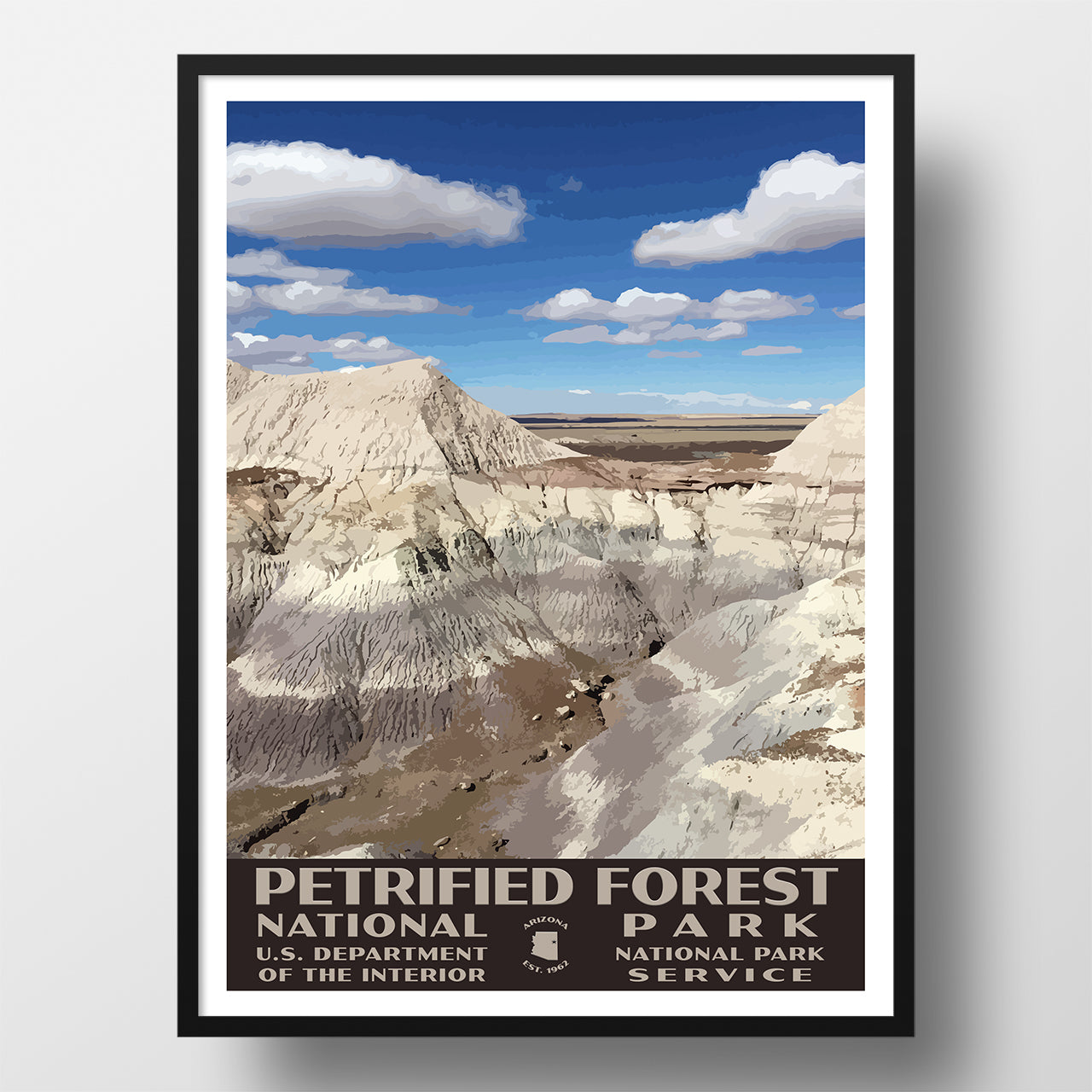 Petrified Forest National Park Poster Blue Mesa