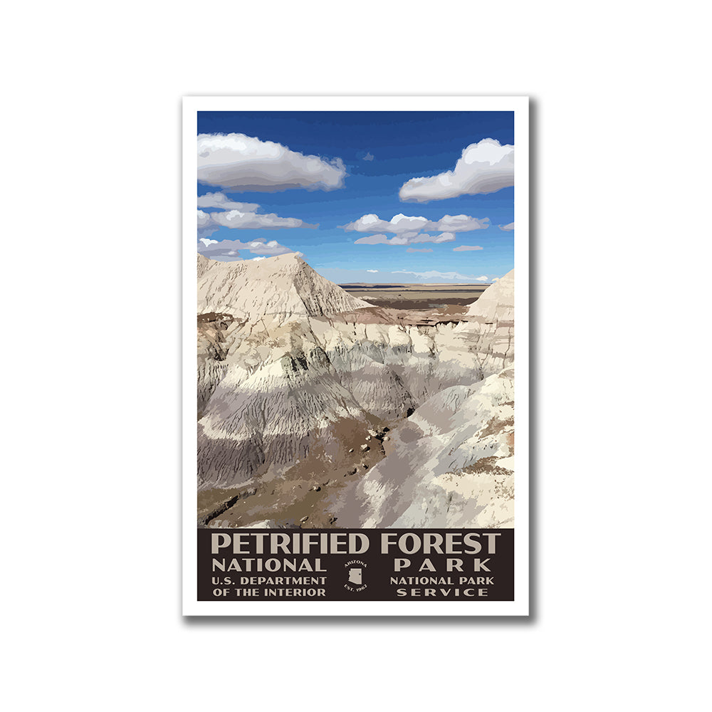 Petrified Forest National Park Poster Blue Mesa