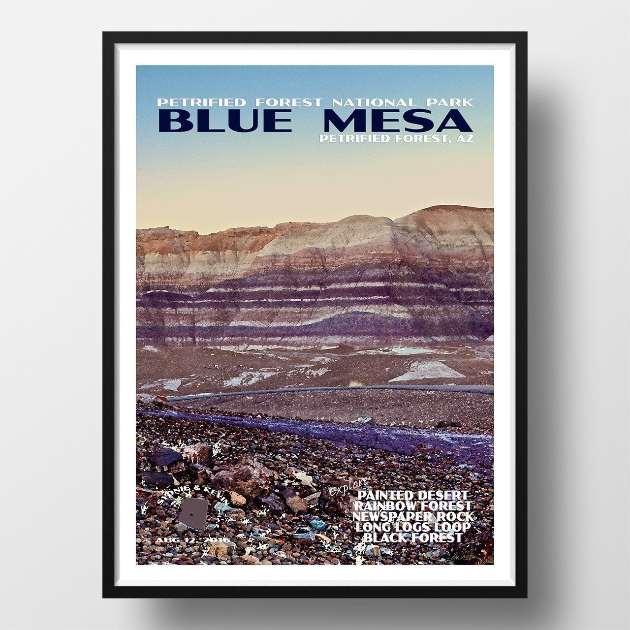 Petrified Forest National Park Poster-Blue Mesa (Personalized)