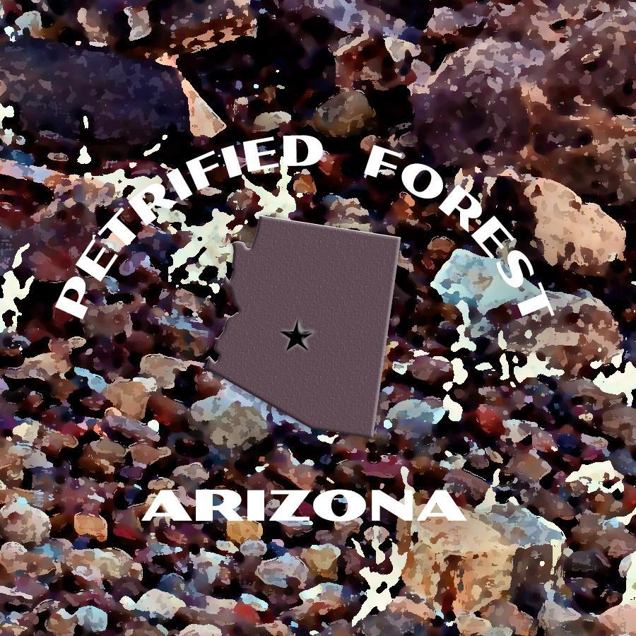 Petrified Forest National Park Poster-Blue Mesa