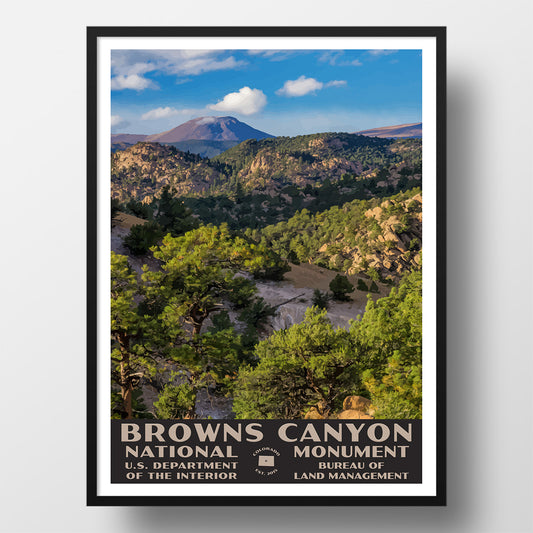 Browns Canyon National Monument Poster-WPA (Viewpoint)
