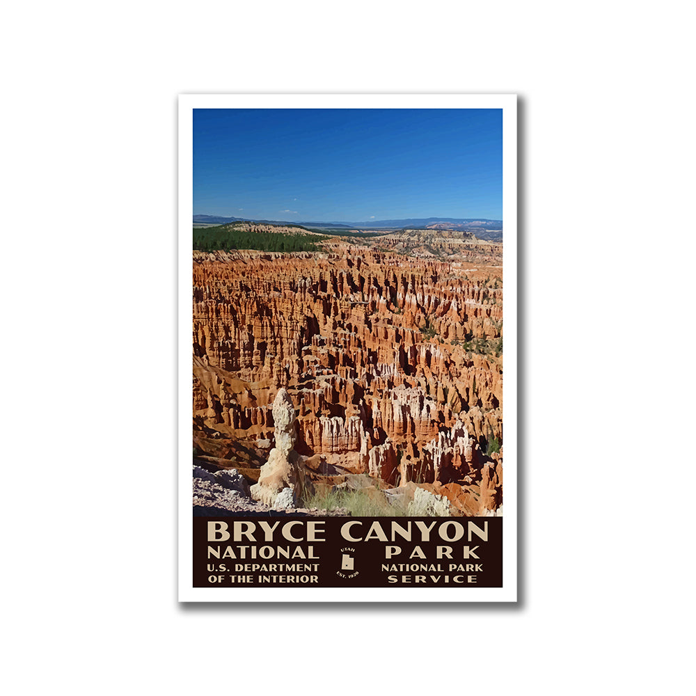 Bryce Canyon National Park Poster of the Amphiteater (WPA Style)