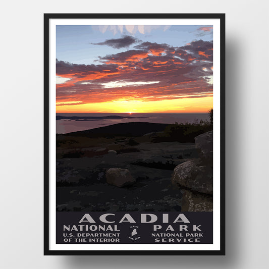 Acadia National Park Poster Cadillac Mountain Sunrise
