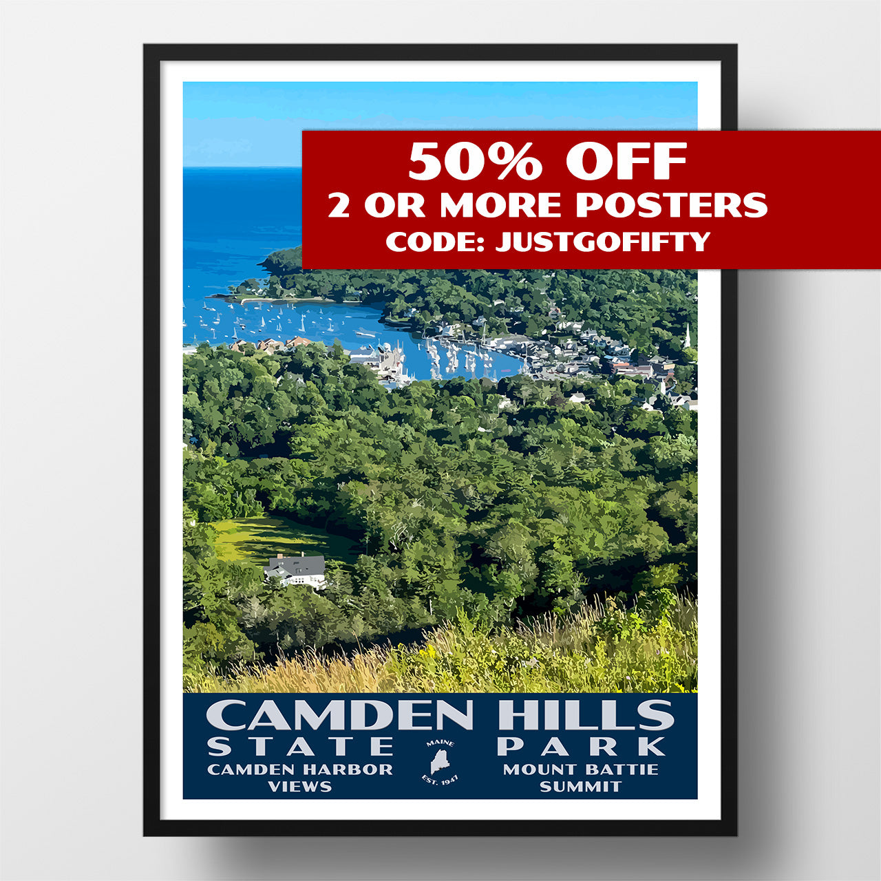 camden hills state park poster