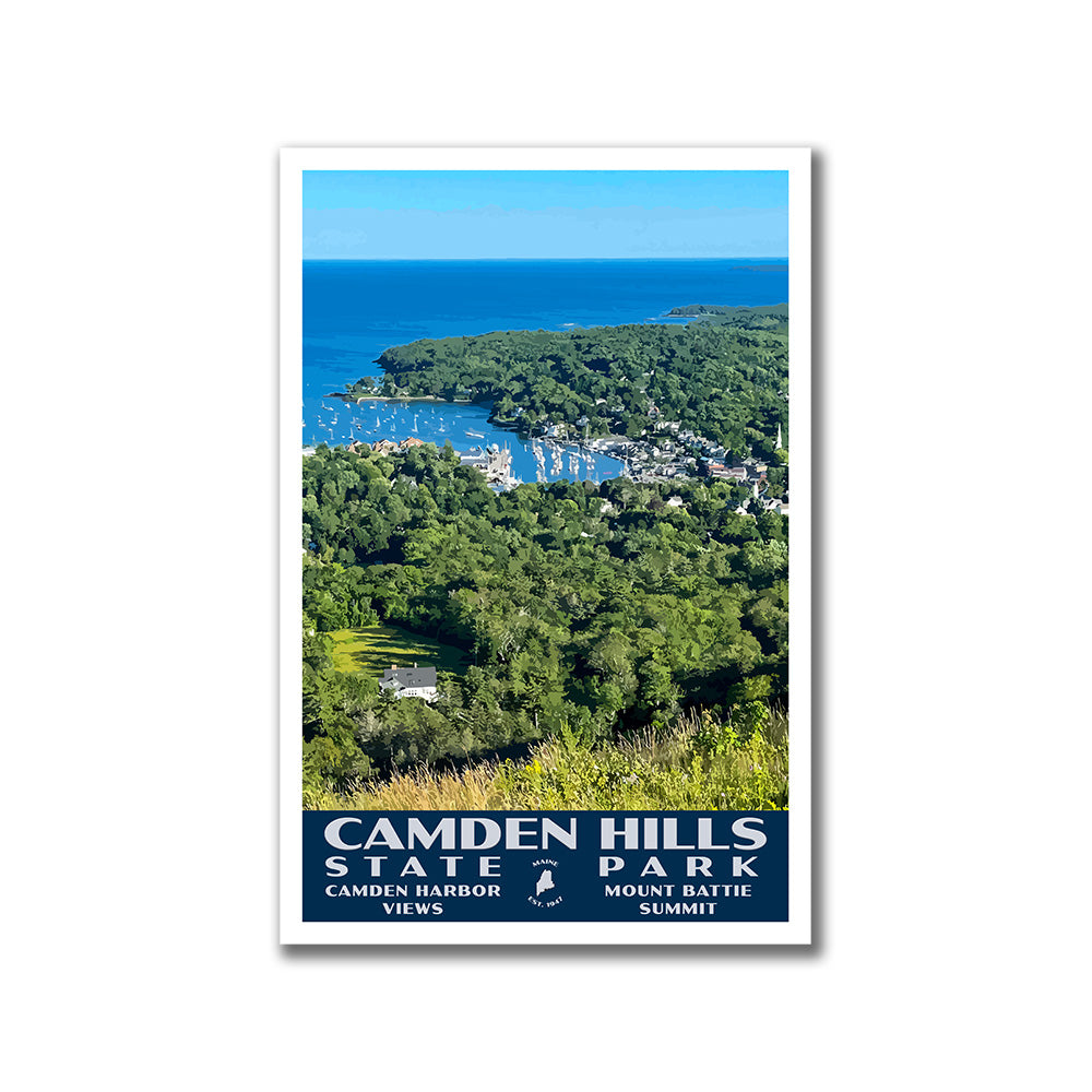 Camden Hills State Park Poster - WPA (Mount Battie Overlook)