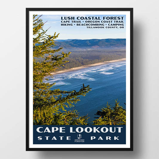 Cape Lookout State Park Poster - WPA (Beach Overlook) - OPF