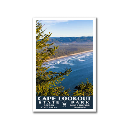 Cape Lookout State Park Poster-WPA (Beach Overlook)