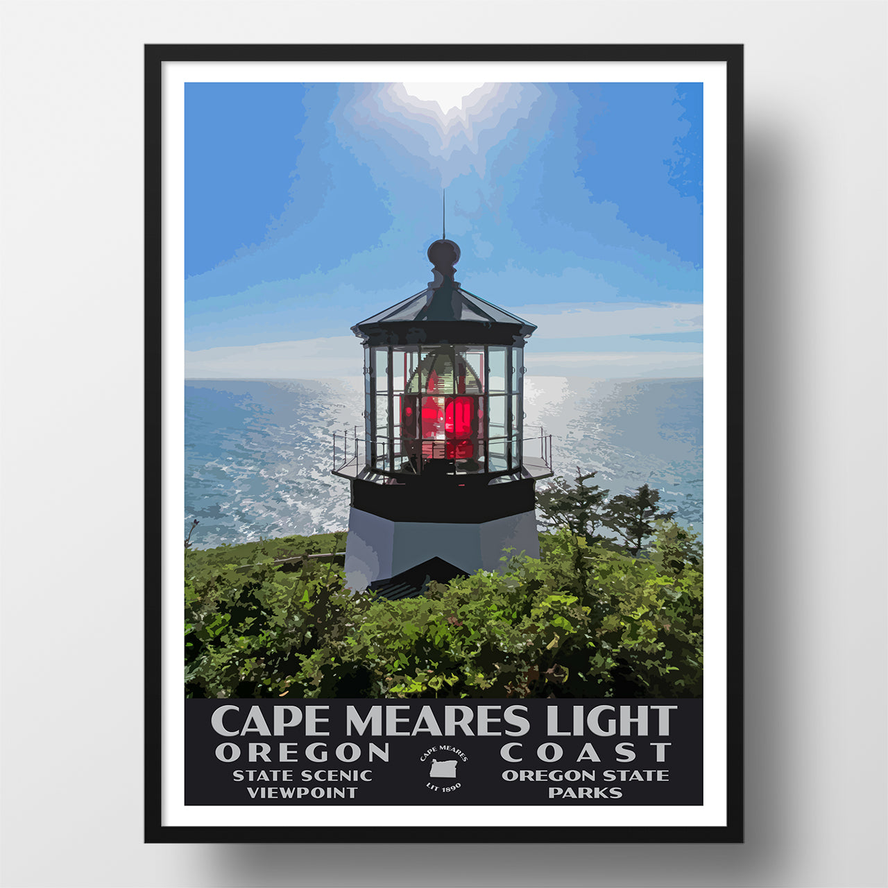 Cape Meares Lighhouse Poster