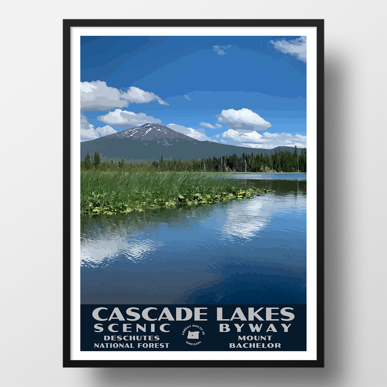 Deschutes National Forest Poster-WPA (Cascade Lakes) – Just Go