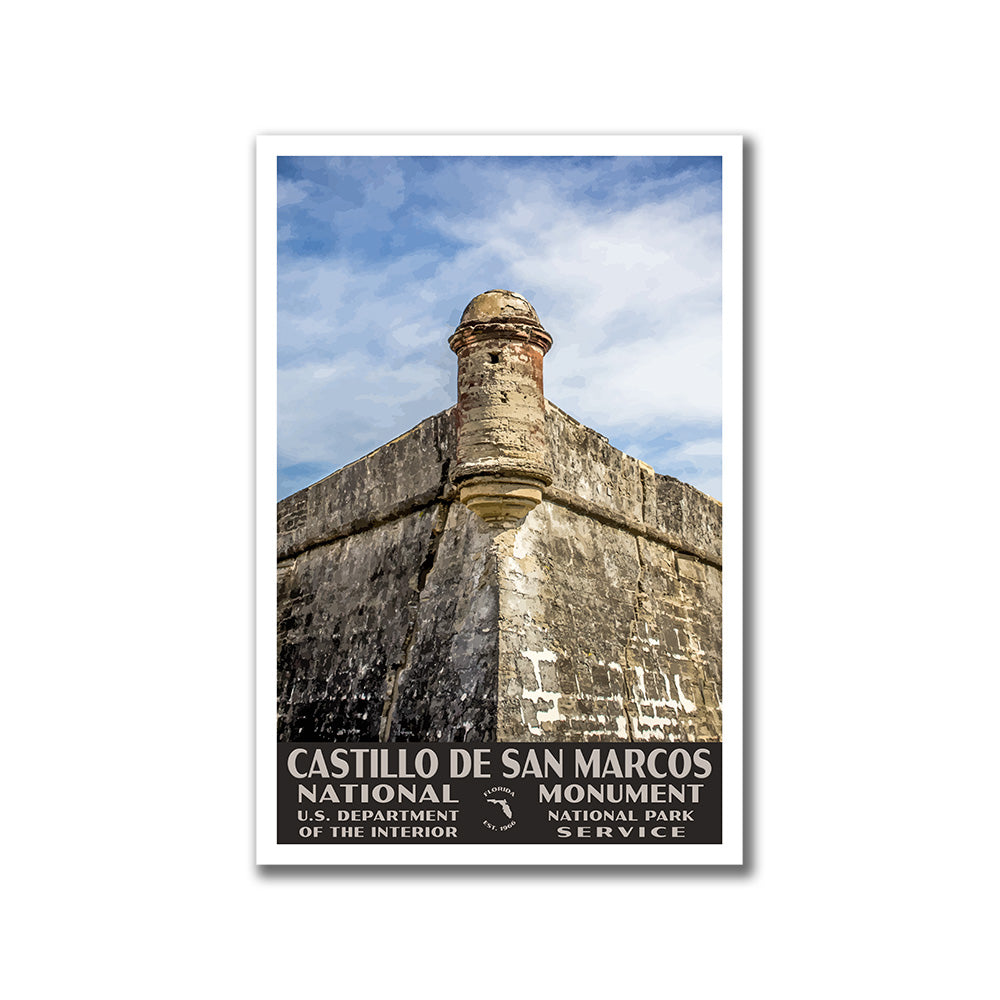 Castillo de San Marcos National Monument Poster-WPA (Front View)