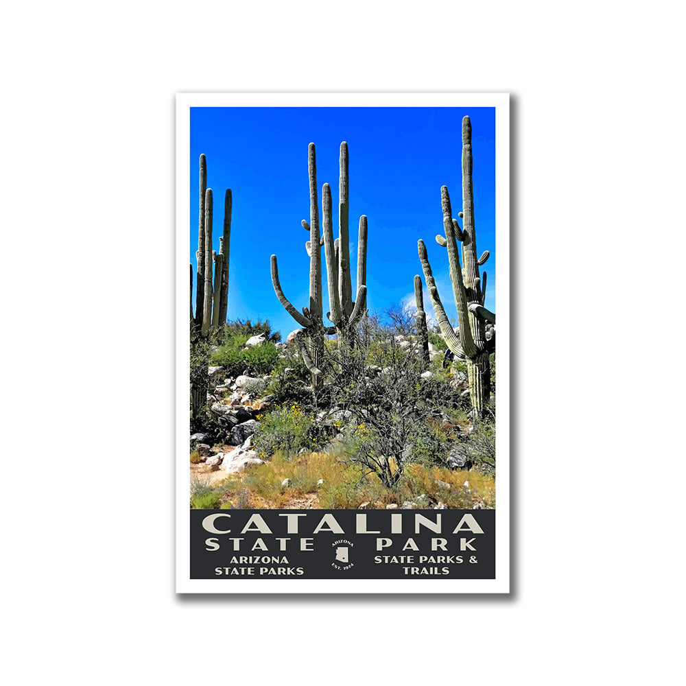 Catalina State Park Poster-WPA (Cactus)