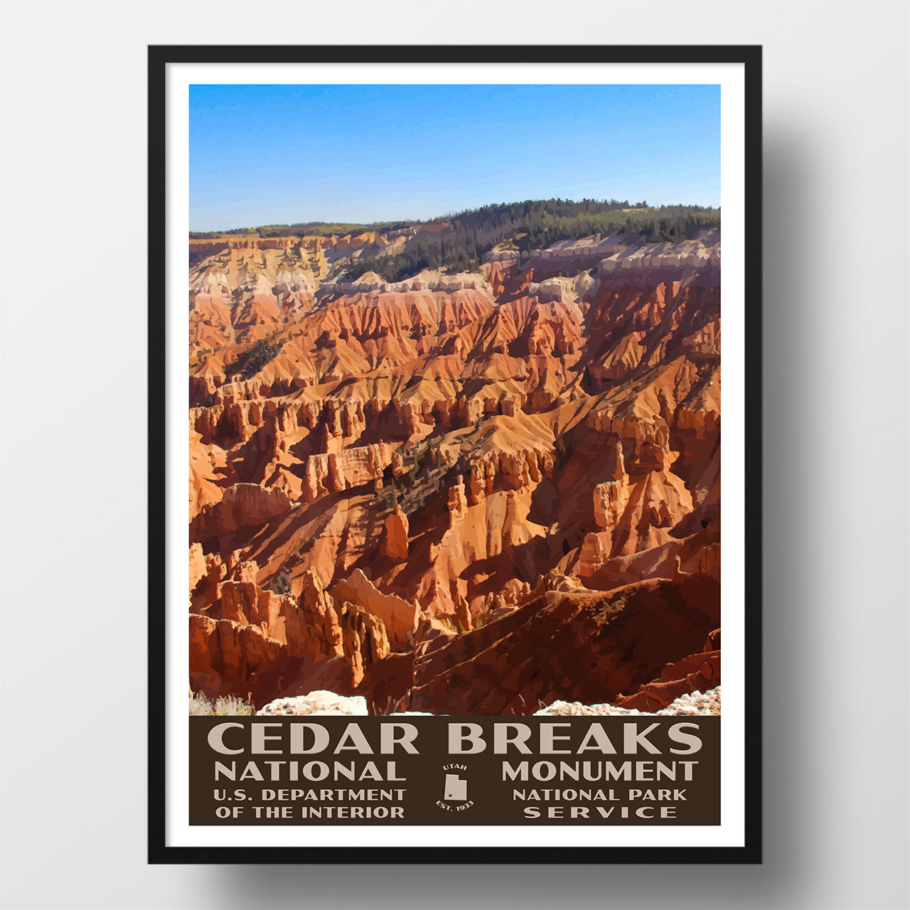 Cedar Breaks National Monument Poster-WPA (Daytime)