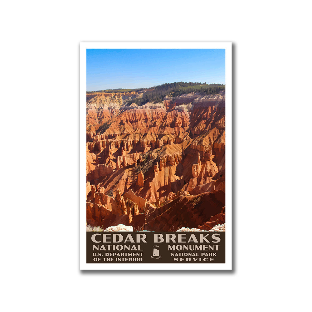 Cedar Breaks National Monument Poster-WPA (Daytime)