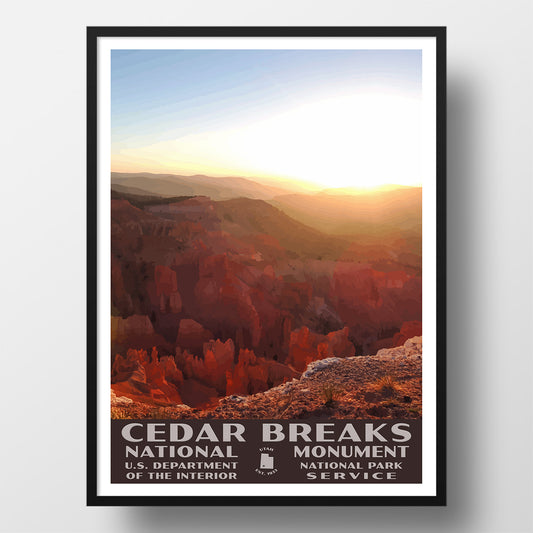 Cedar Breaks National Monument Poster-WPA (Sunset)