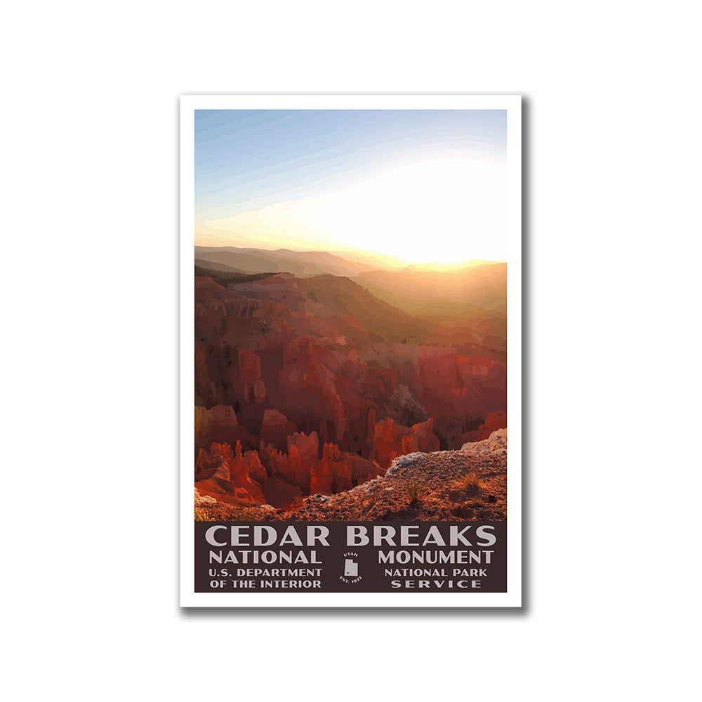 Cedar Breaks National Monument Poster-WPA (Sunset)