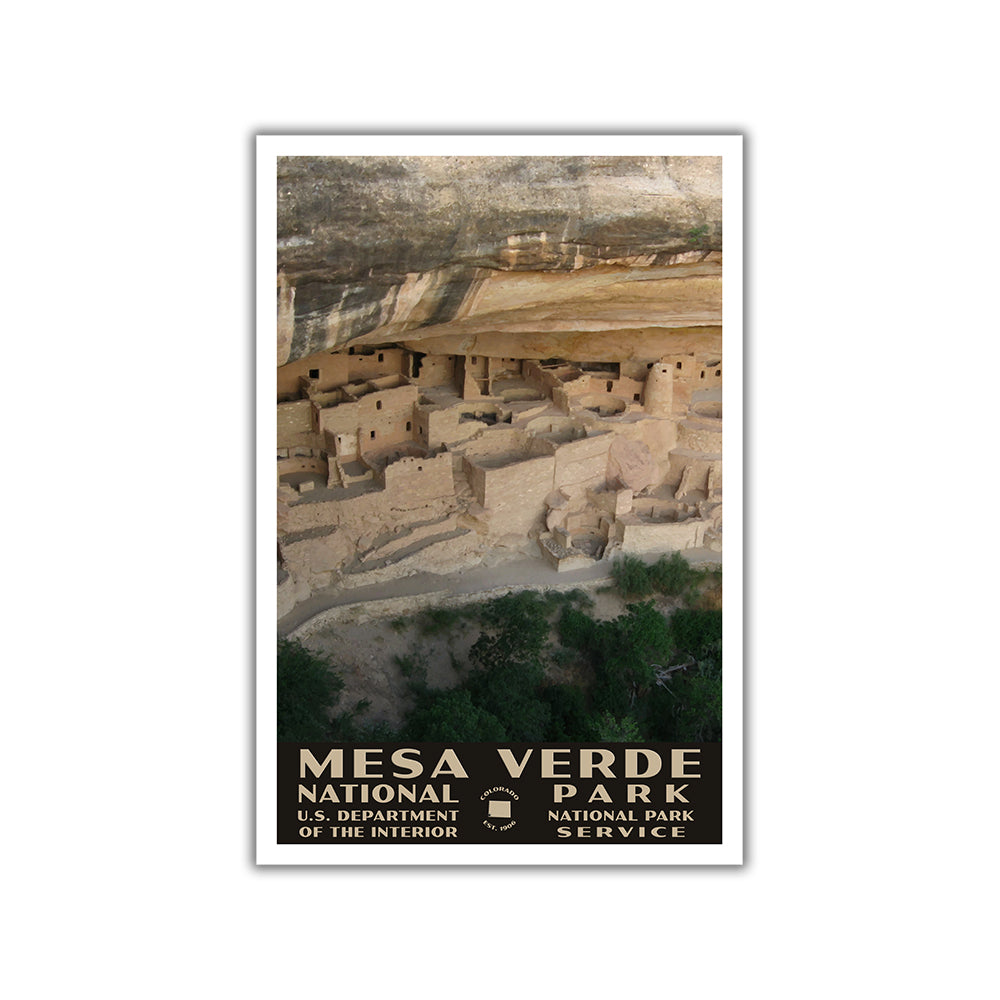 Mesa Verde National Park Poster, WPA Style