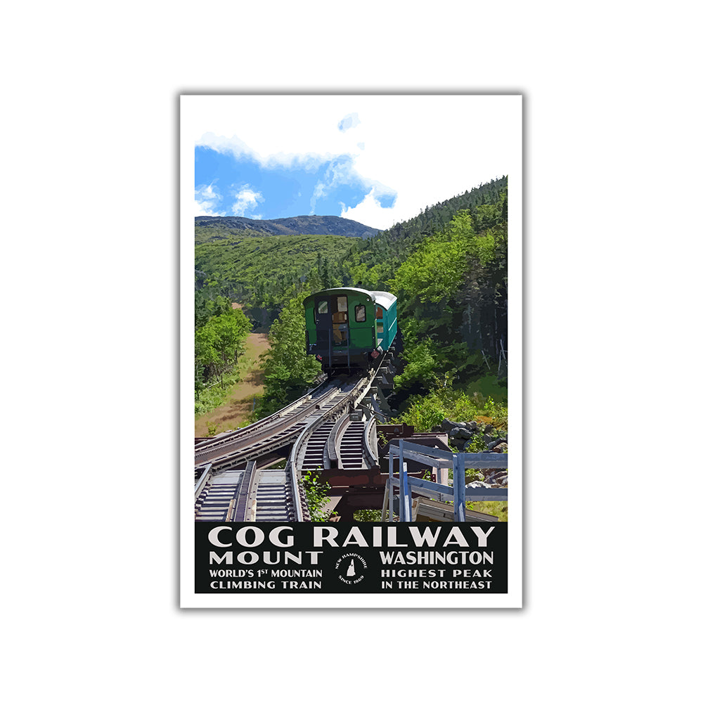 White Mountain National Forest Poster, WPA, Cog Railway