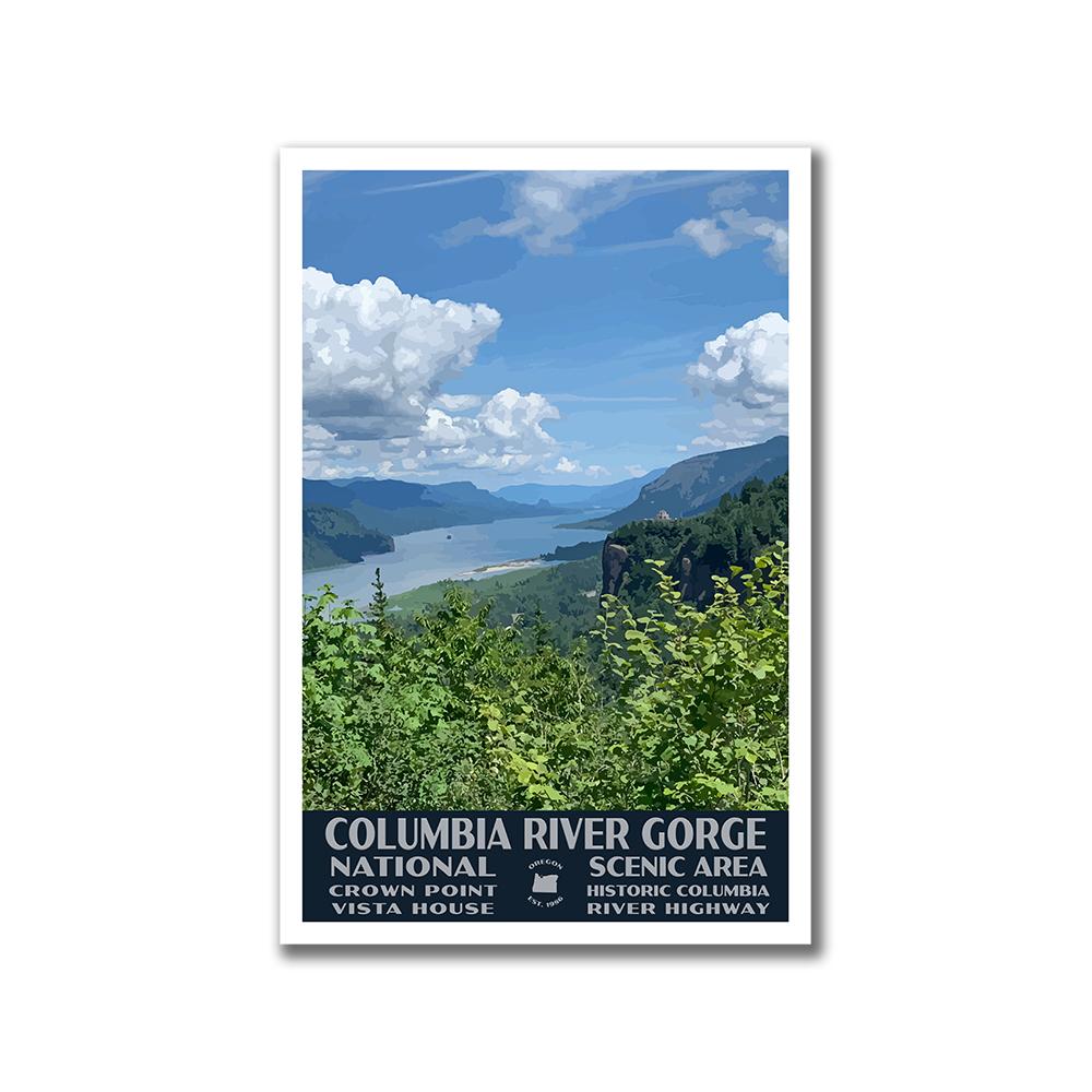 Columbia River National Scenic Area Poster-WPA (Columbia River Gorge)