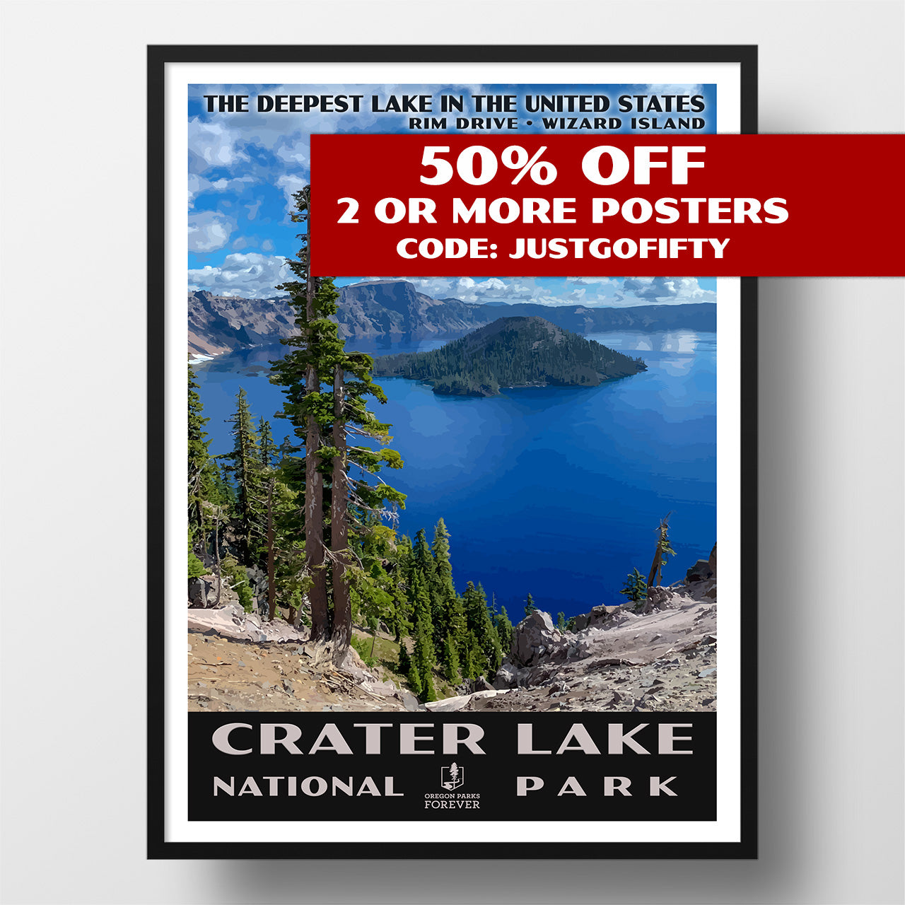 Crater Lake National Park Poster - WPA (Crater Lake) - OPF