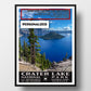 Crater Lake National Park Poster WPA style