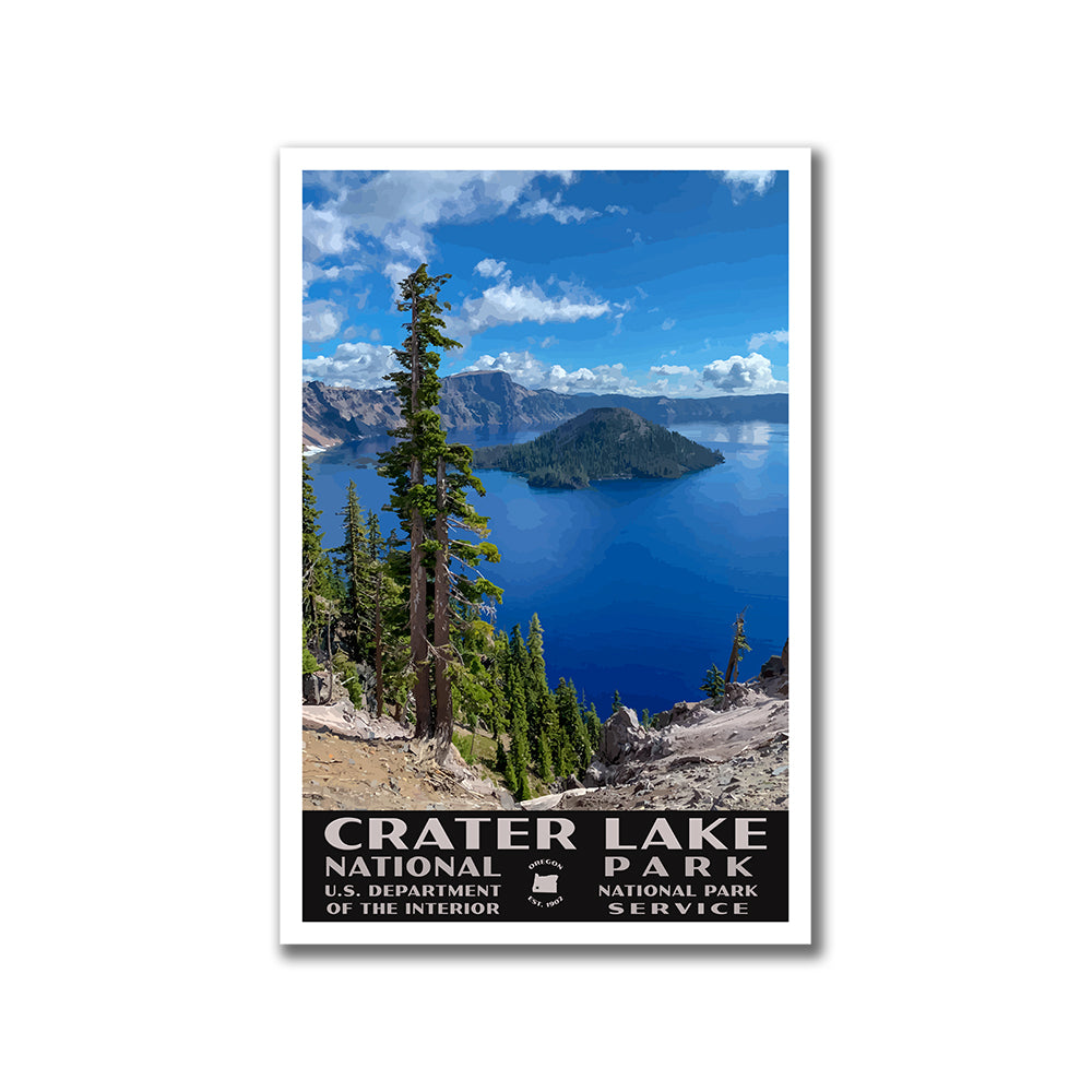 Crater Lake National Park Poster-WPA (Crater Lake)