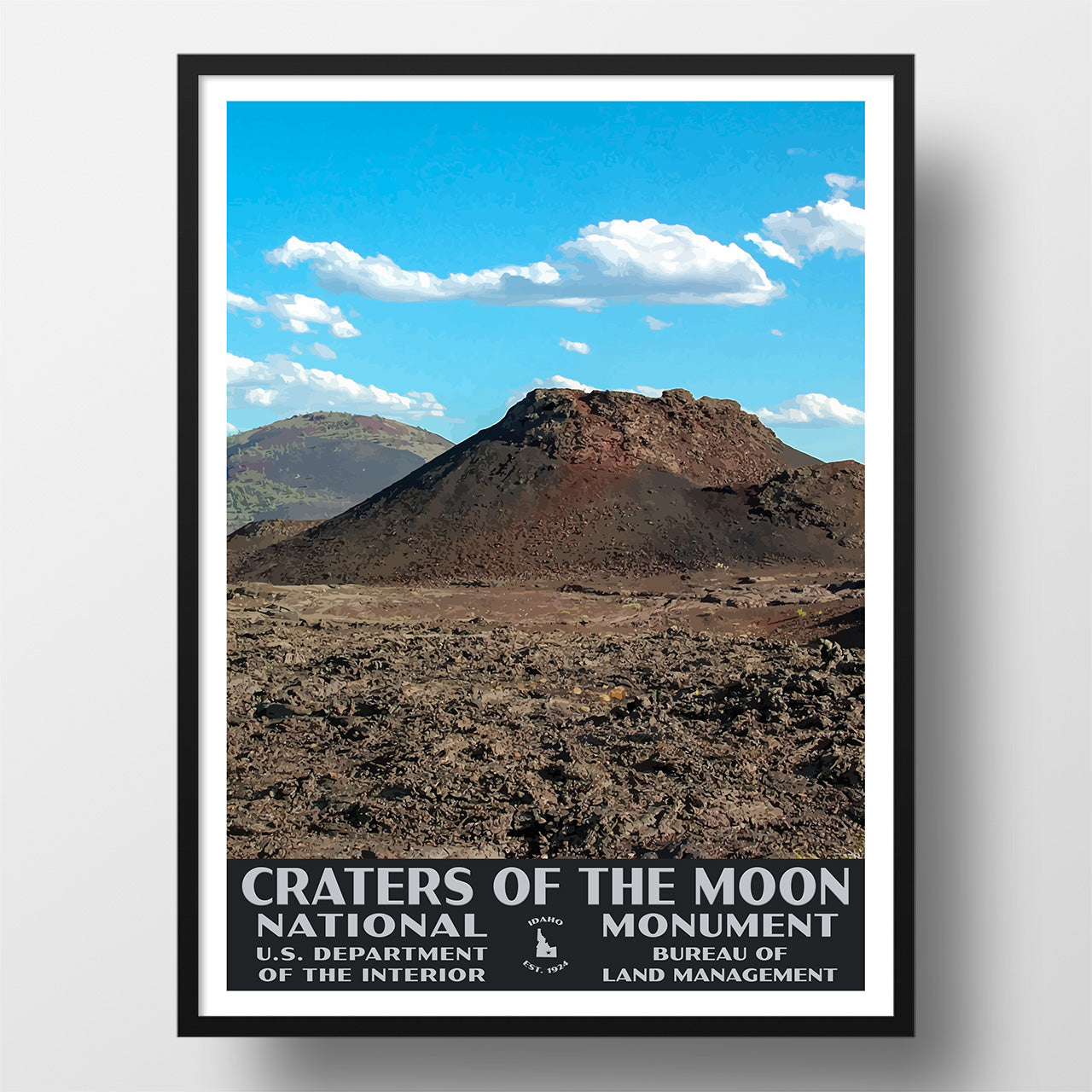 Craters of the Moon National Monument Poster-WPA (Cinder Cone)